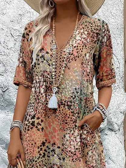 Classic elegant feminine midi dress for women | Andrea -7