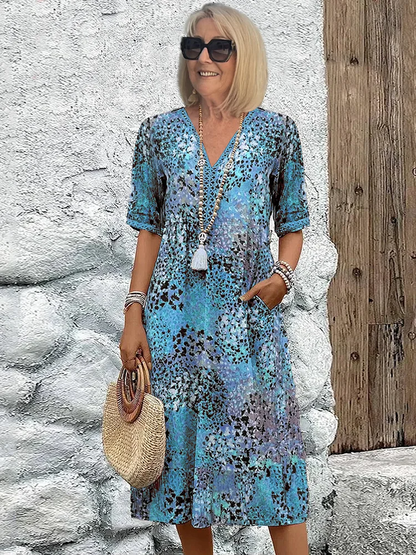 Classic elegant feminine midi dress for women | Andrea -3
