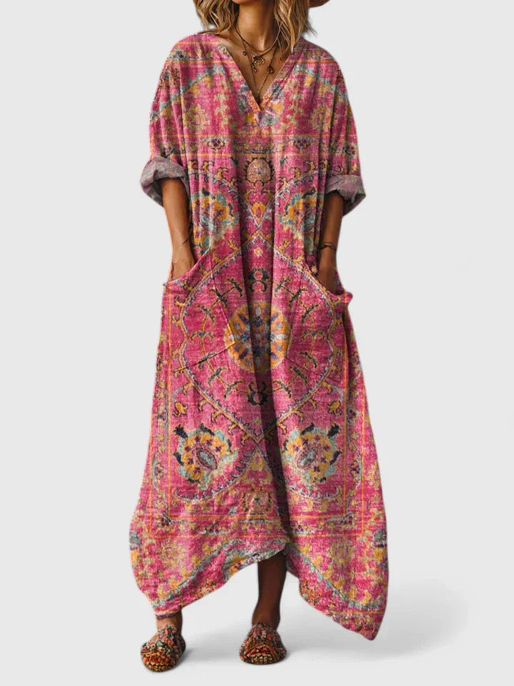 Elegant flowy relaxed dress for women | Mariana -2