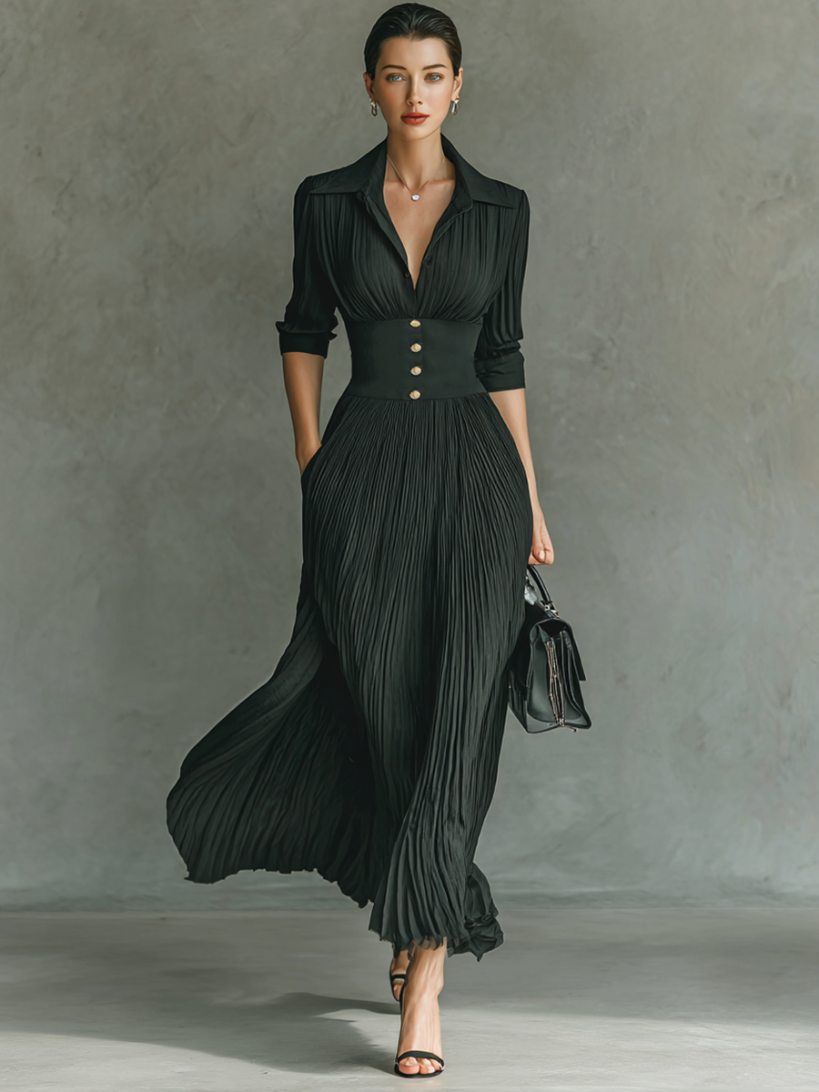 Classic elegant everyday maxi dress for women -5