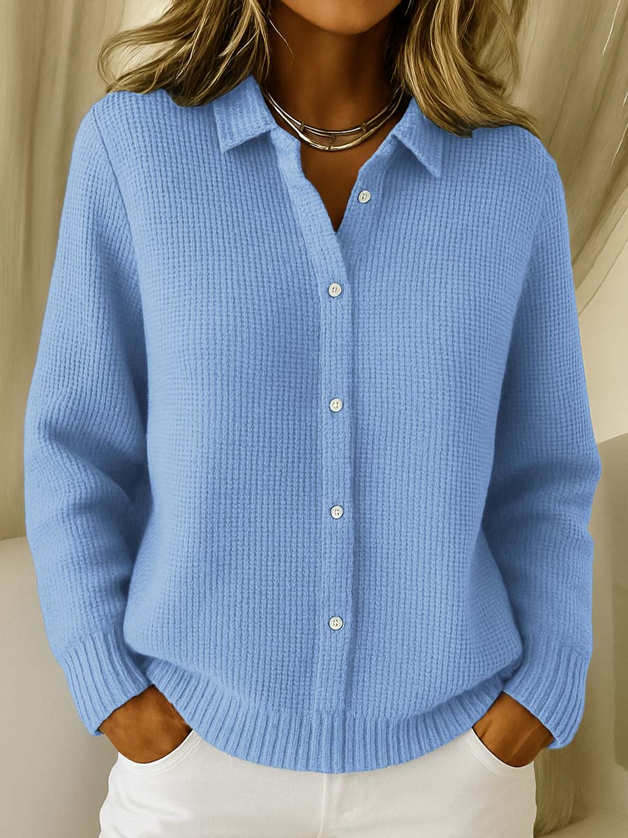 Classic knit ribbed cardigan for women | Seraphine -2