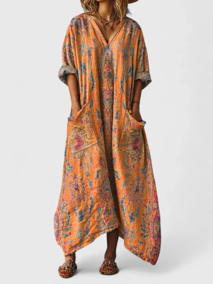 Elegant flowy everyday dress for women | Mariana -2