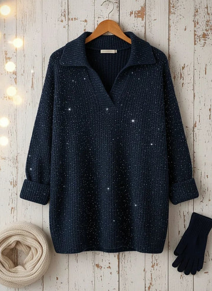 Soft relaxed ribbed jumper for women | Léonie -4