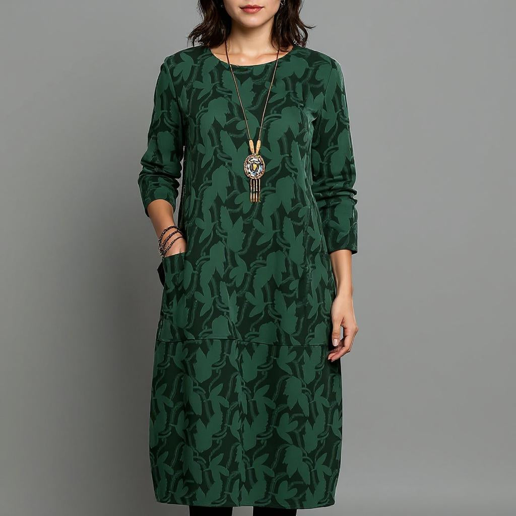 Elegant flowy everyday dress for women | Lunessa -1