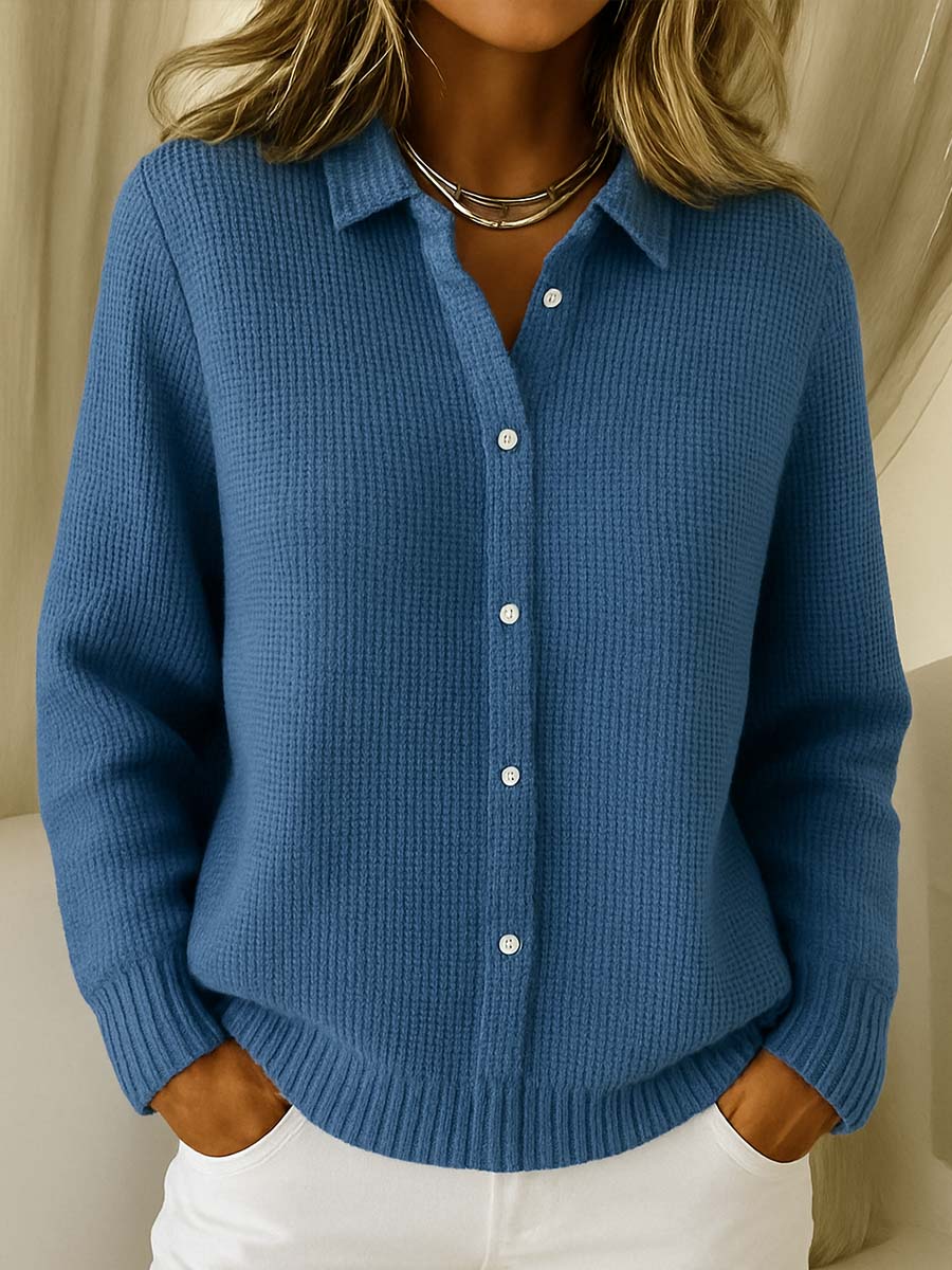 Classic knit ribbed cardigan for women | Seraphine -3