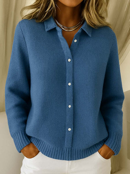Classic knit ribbed cardigan for women | Seraphine -3