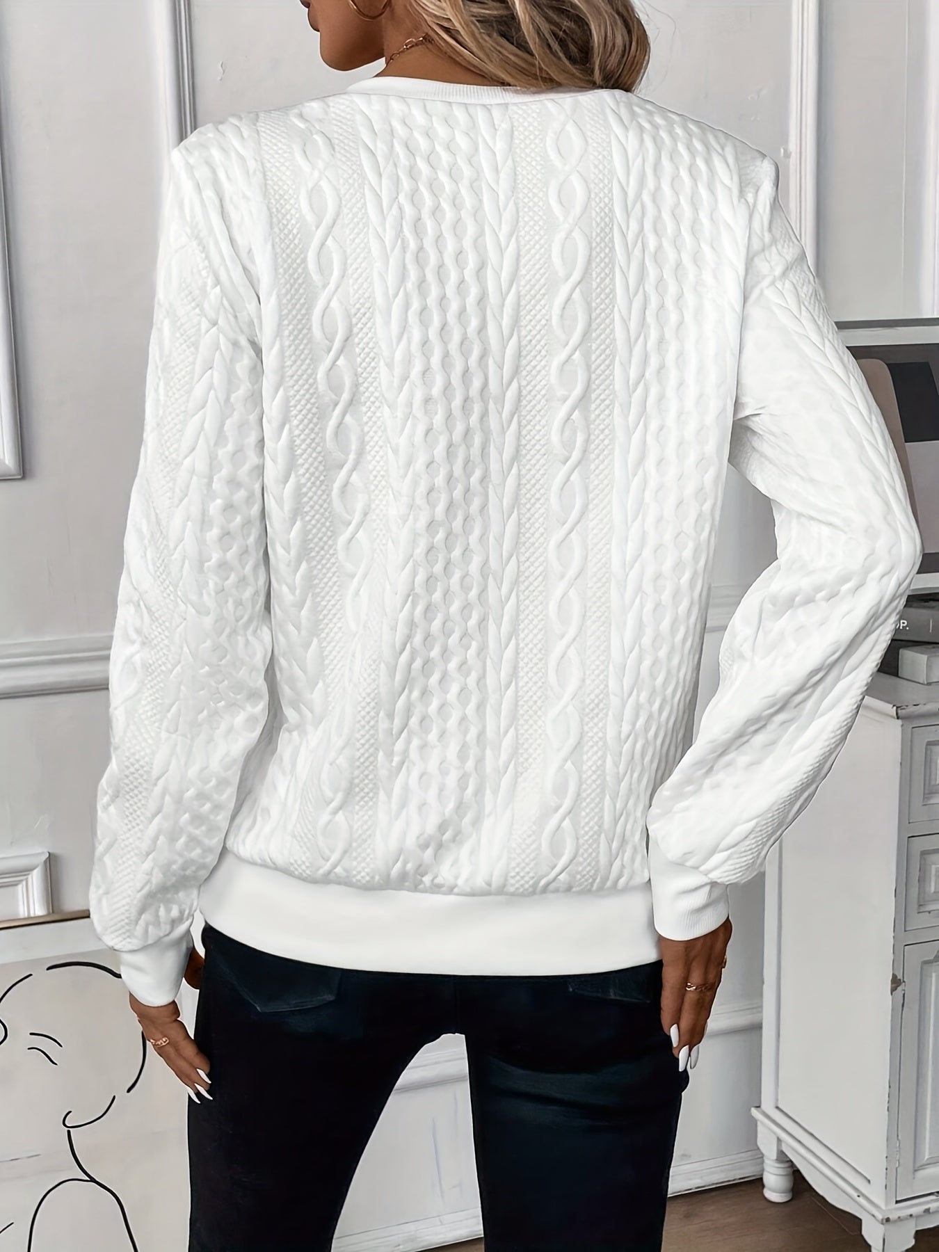 Cosy relaxed knit jumper for women | Lina -3