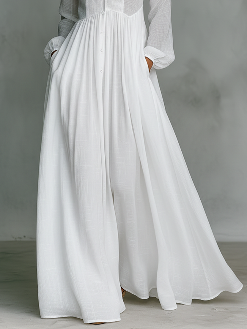 Classic elegant flowy maxi dress for women -6