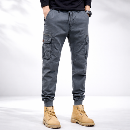 Classic utility relaxed cargo trousers for men -7