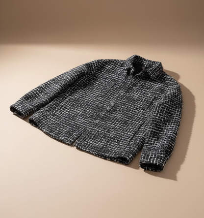 Classic everyday versatile overshirt for men | Houndstooth-pattern -5