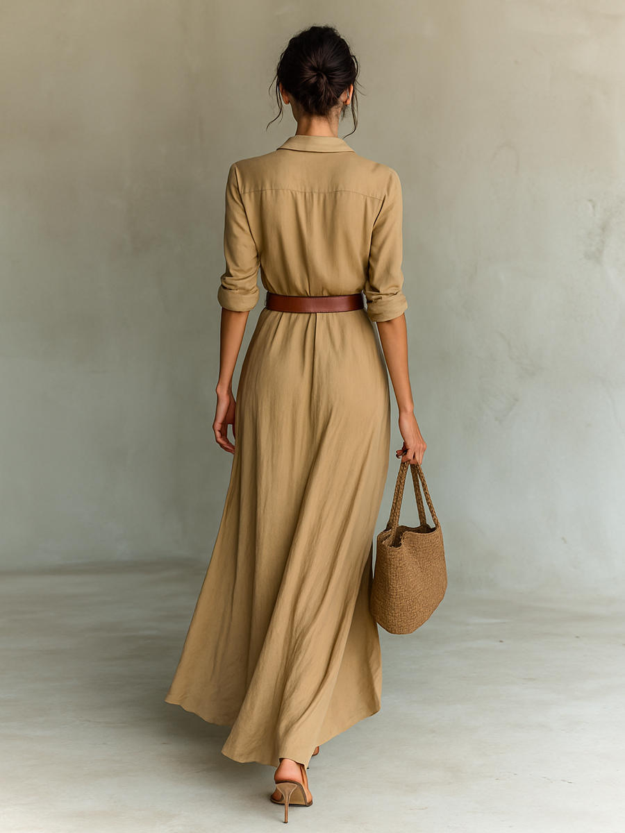 Classic everyday relaxed maxi dress for women -4