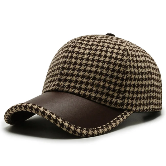 Stylish everyday versatile hat for men | Houndstooth -1