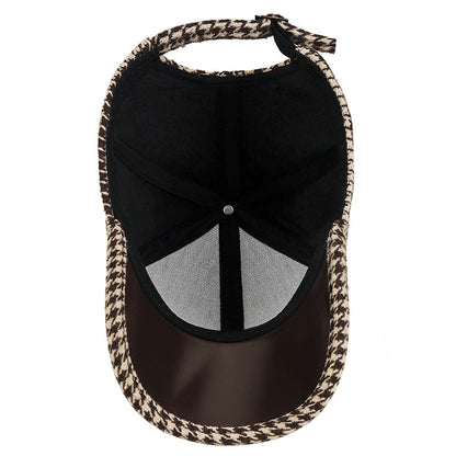 Stylish everyday versatile hat for men | Houndstooth -5
