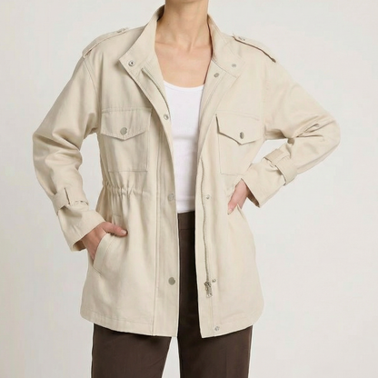 Classic refined longline overcoat for women | Amélie -1