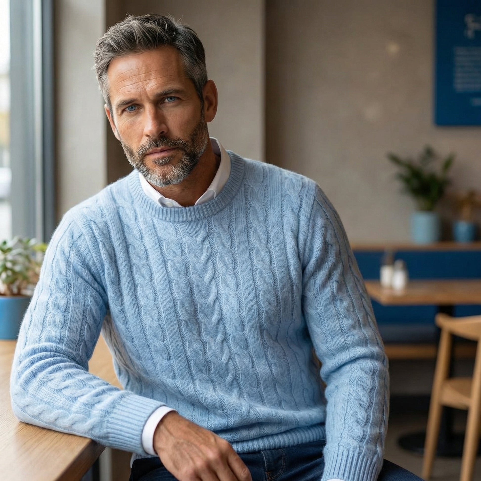 Soft knit ribbed jumper for men | Bennett -2