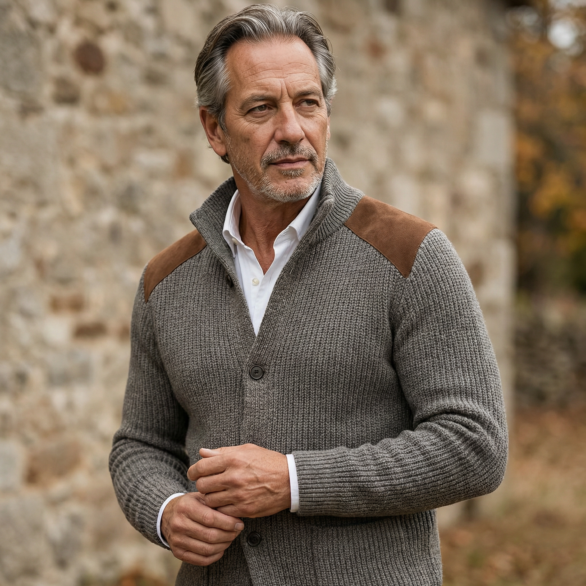 Tailored fitted structured blazer for men | Davenport -3