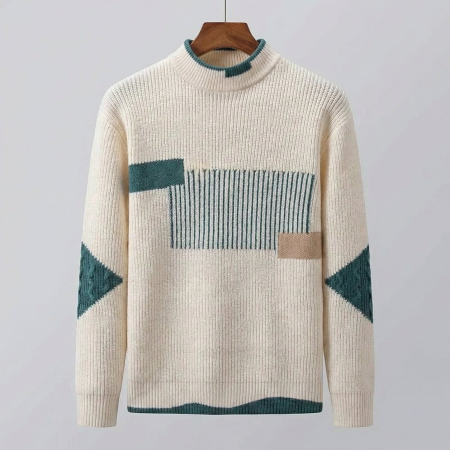 Classic knit ribbed jumper for men | Ashcombe -1