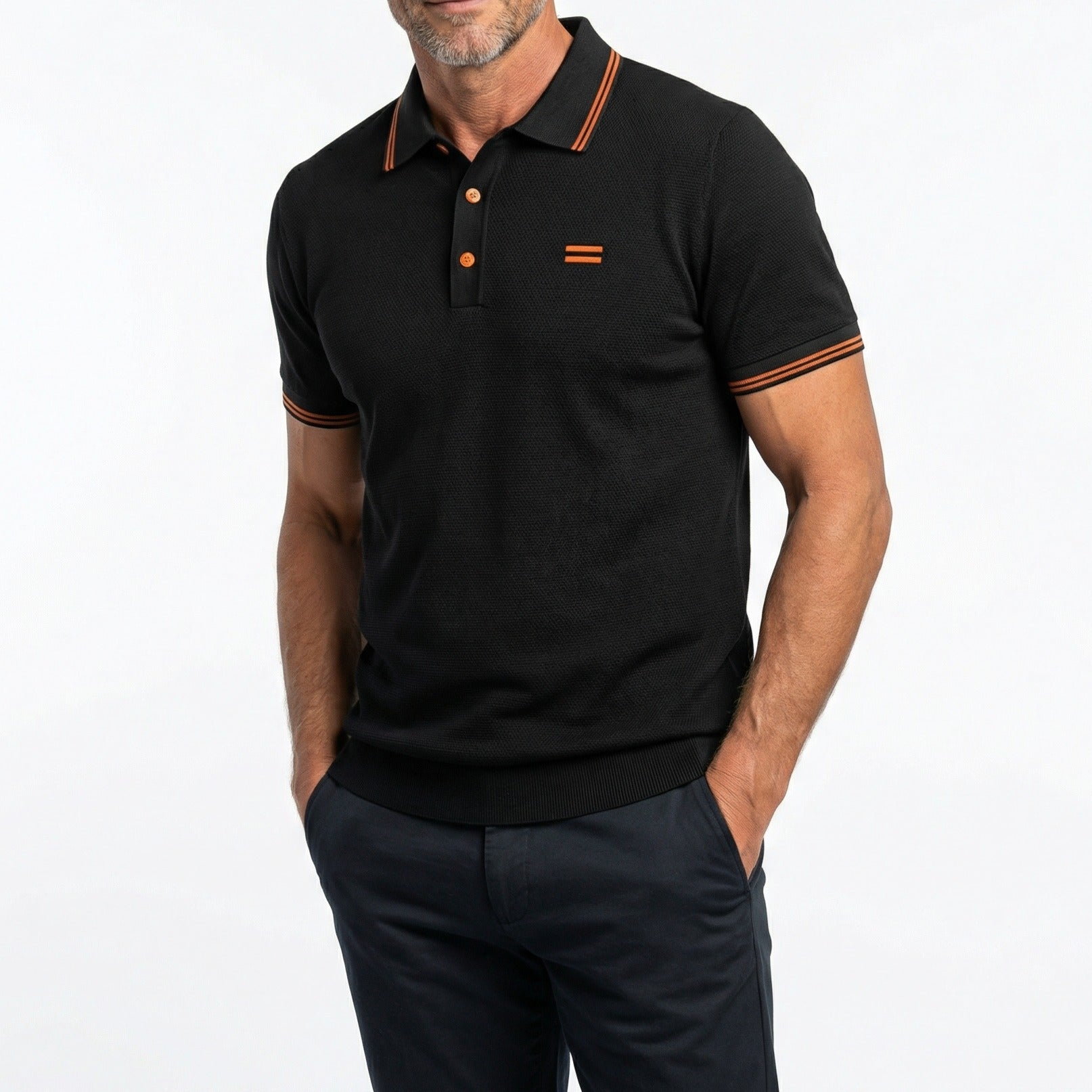 Refined everyday relaxed polo shirt for men | Mason Rae -1
