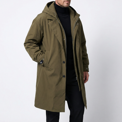 Classic refined longline overcoat for men | Kensington -1