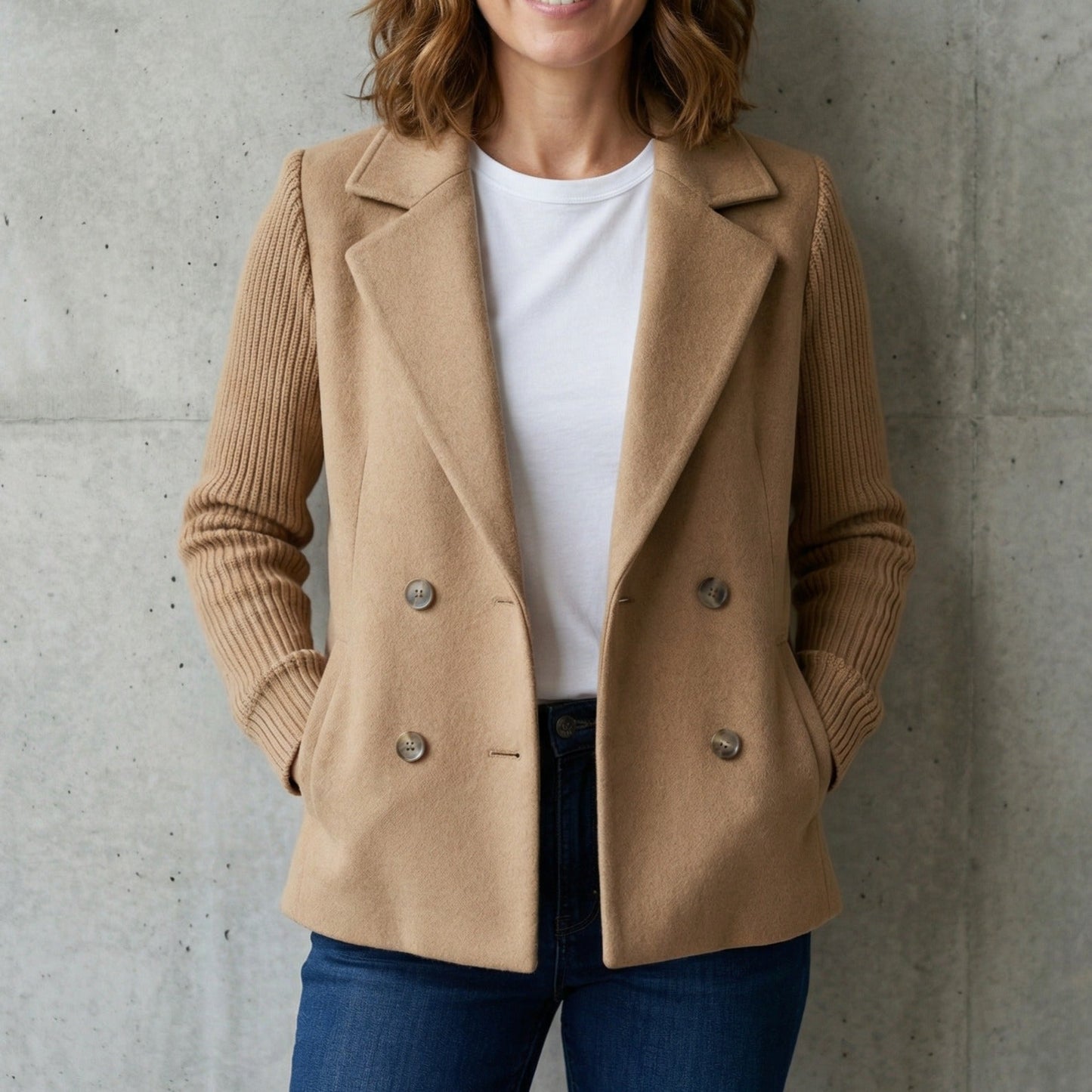 Classic tailored insulated coat for women | Sasha -1