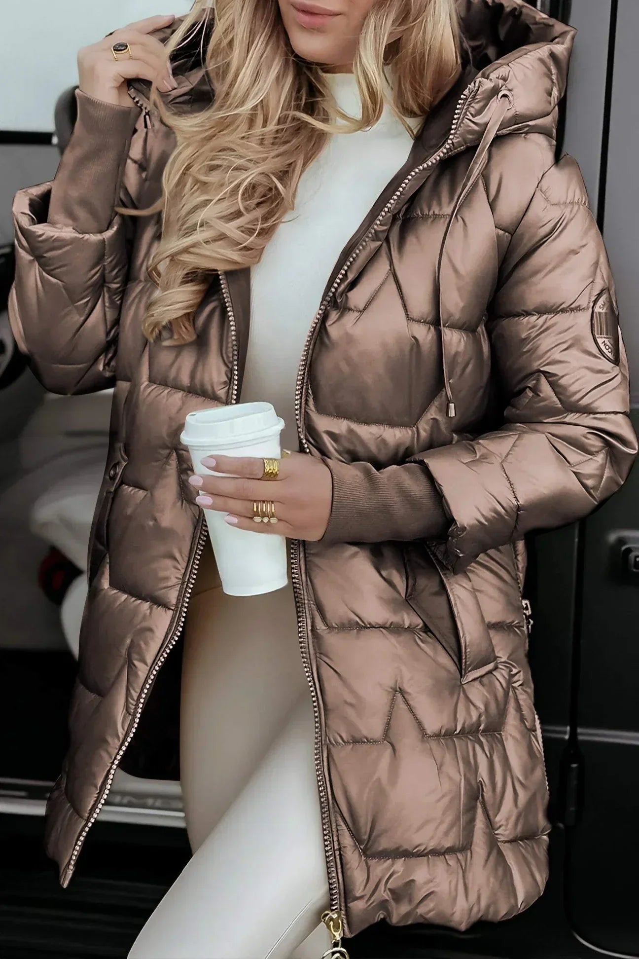 Refined warm tailored overcoat for women | Luna -8