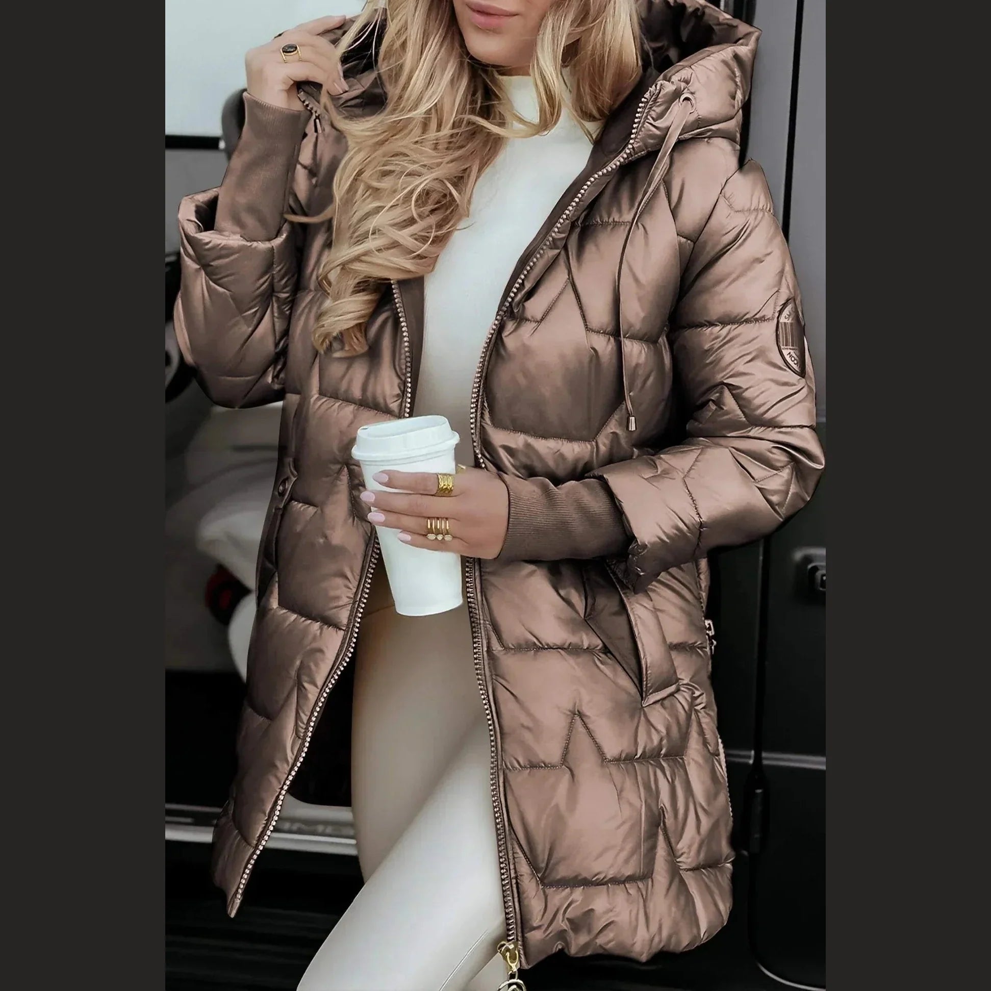 Classic elegant tailored coat for women | Nolwen -4