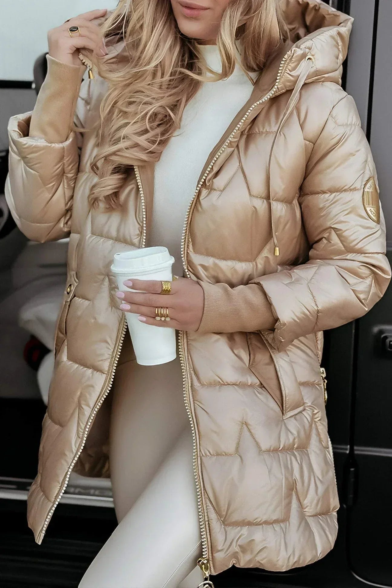Refined warm tailored overcoat for women | Luna -2