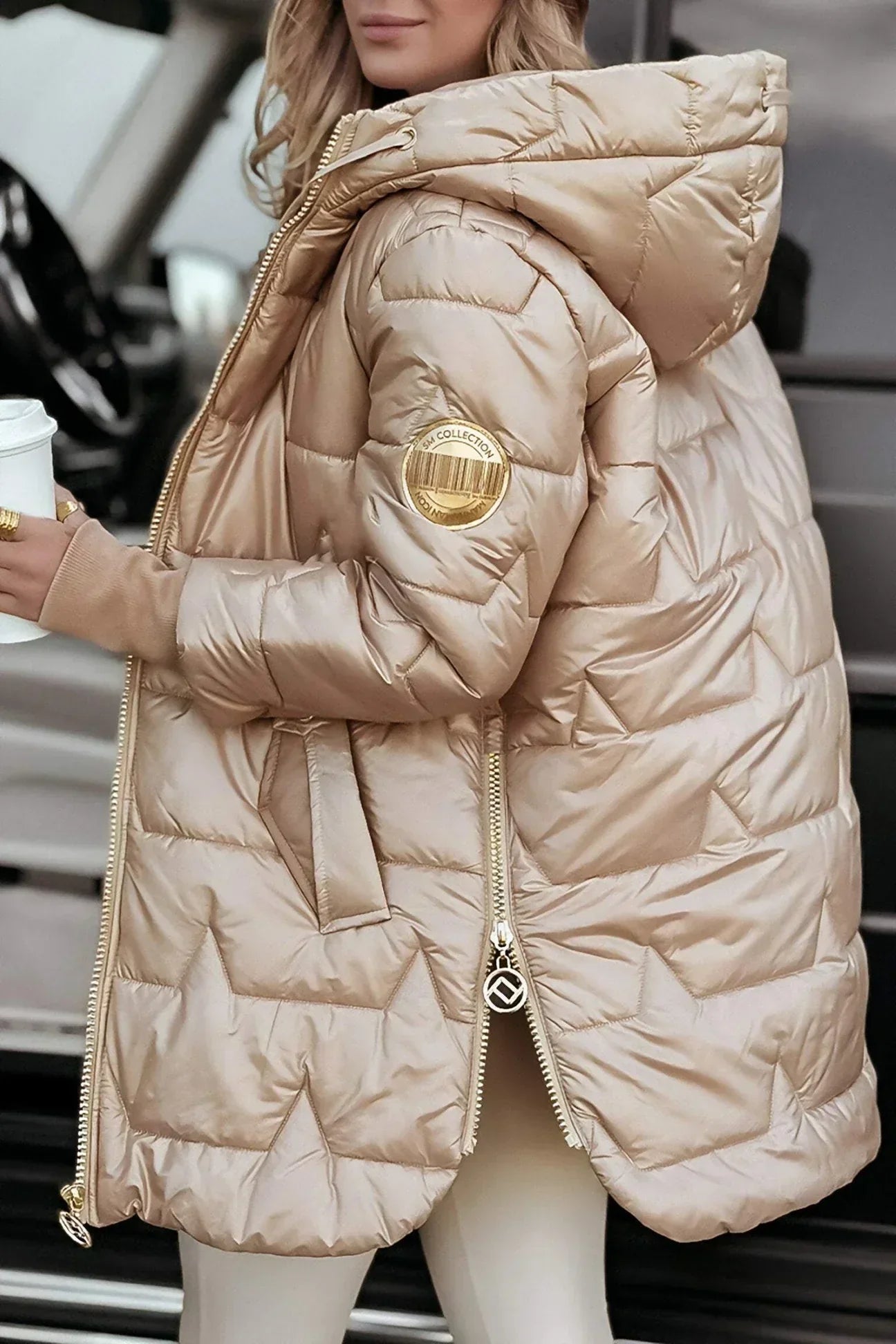 Refined warm tailored overcoat for women | Luna -3