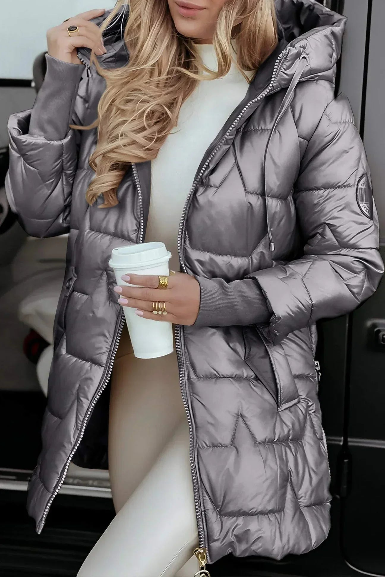 Refined warm tailored overcoat for women | Luna -10