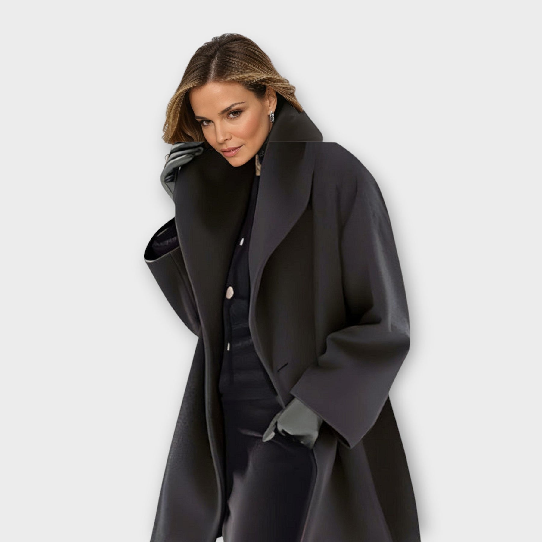 Classic warm tailored overcoat for women | Greymont -3