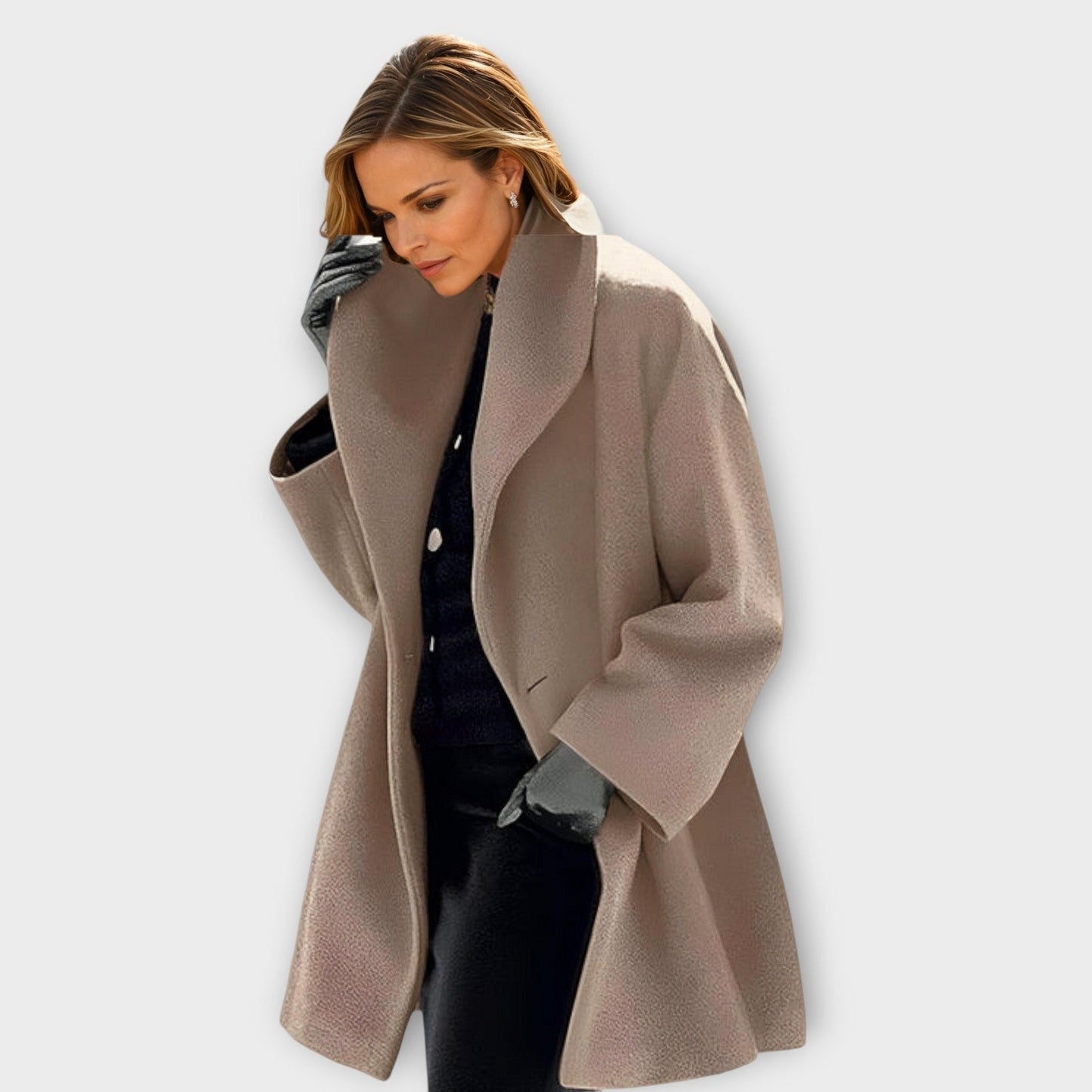Classic warm tailored overcoat for women | Greymont -7