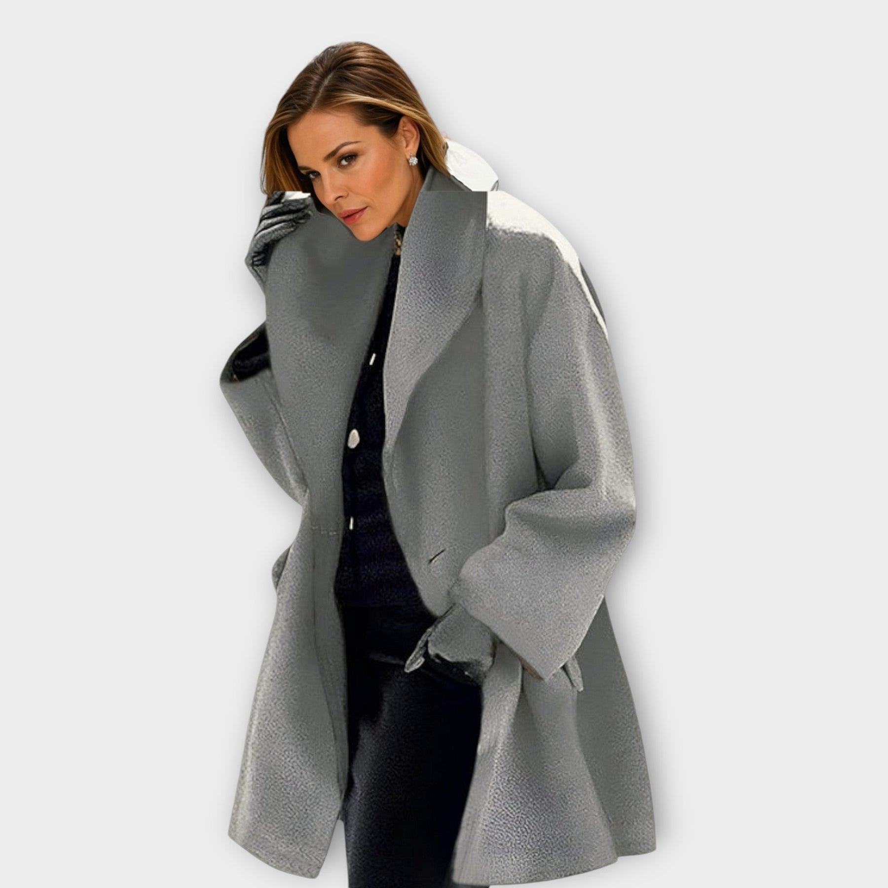 Classic warm tailored overcoat for women | Greymont -5