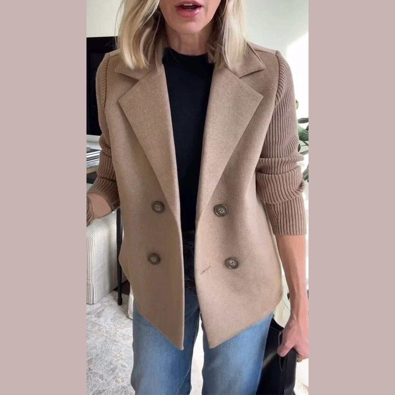 Classic fitted structured blazer for women | Alesia -5