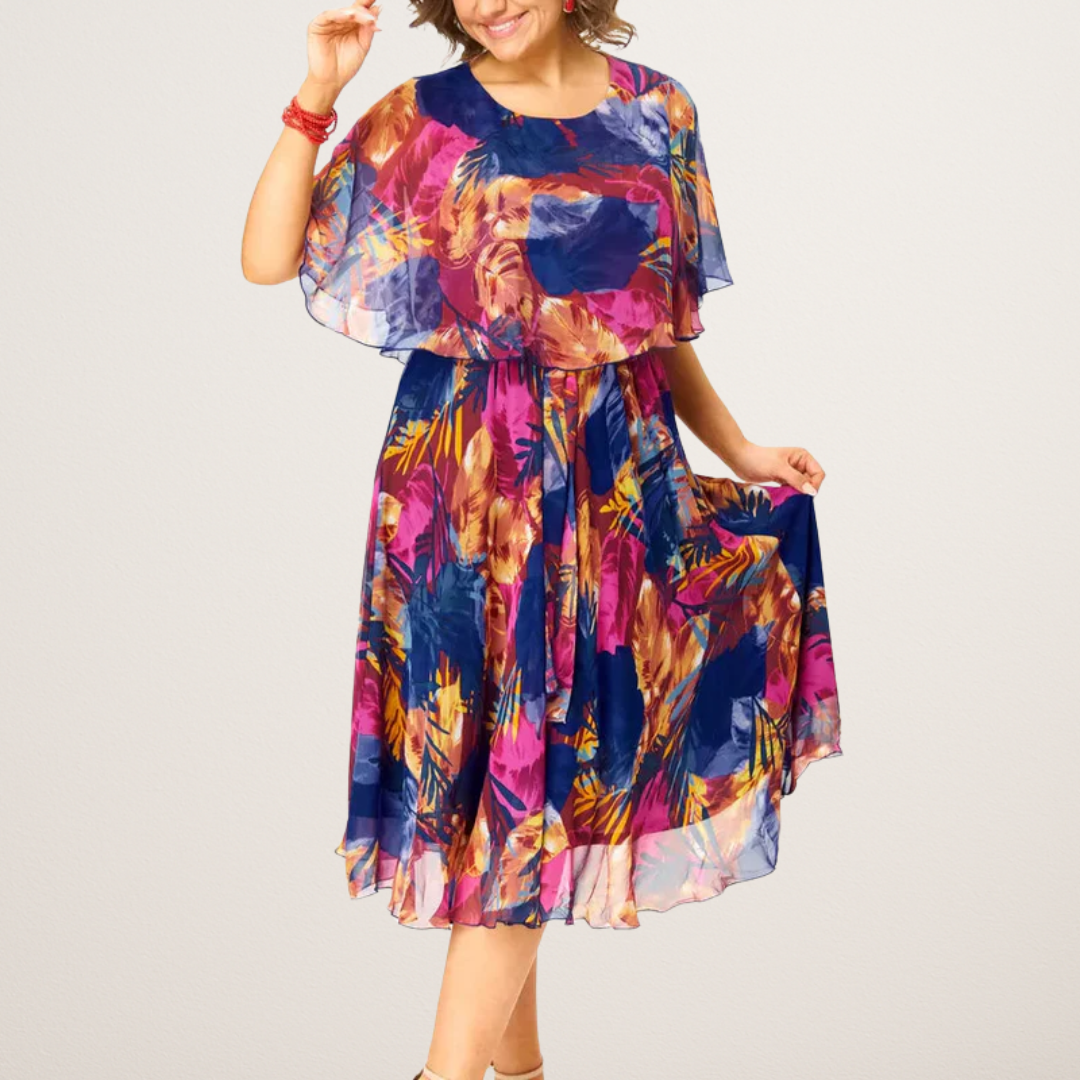 Classic elegant flowy dress for women | Barbara -1