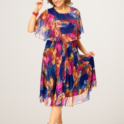 Classic elegant flowy dress for women | Barbara -1