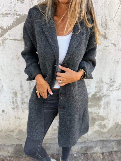 Classic elegant tailored coat for women | Tessa -3