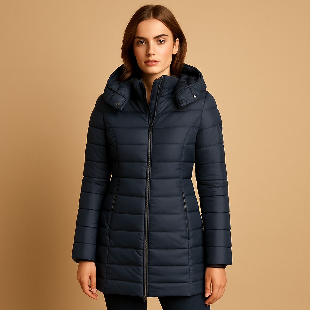 Warm lightweight quilted puffer jacket for women | Elize -5