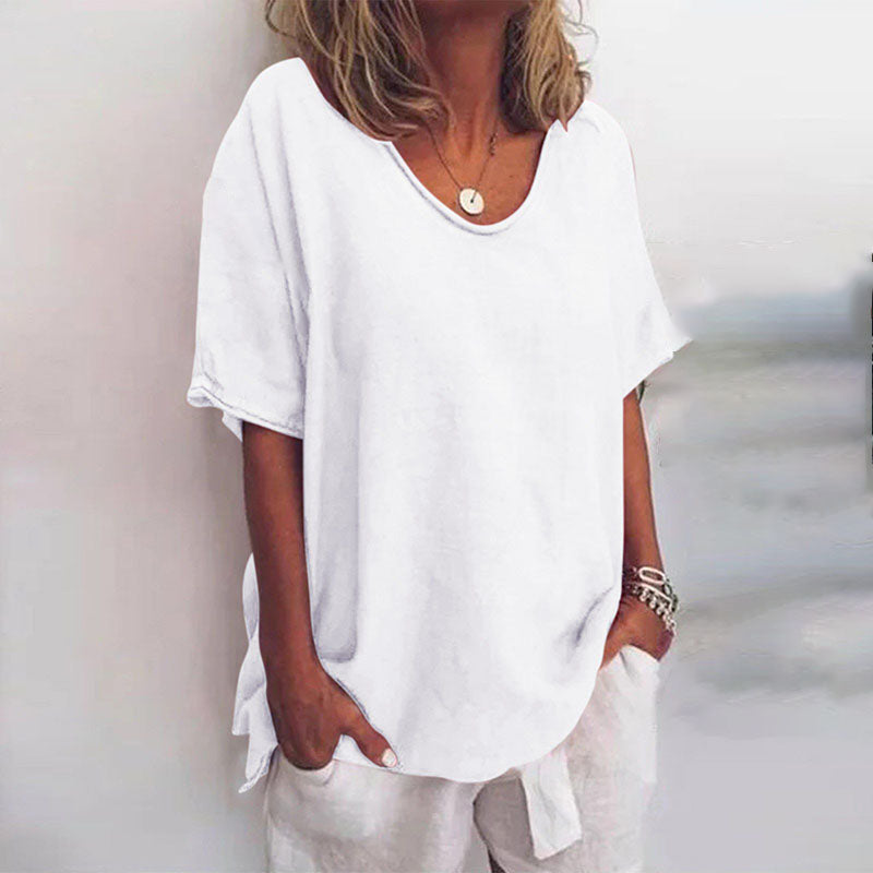 Soft versatile relaxed top for women | CALLIE -3