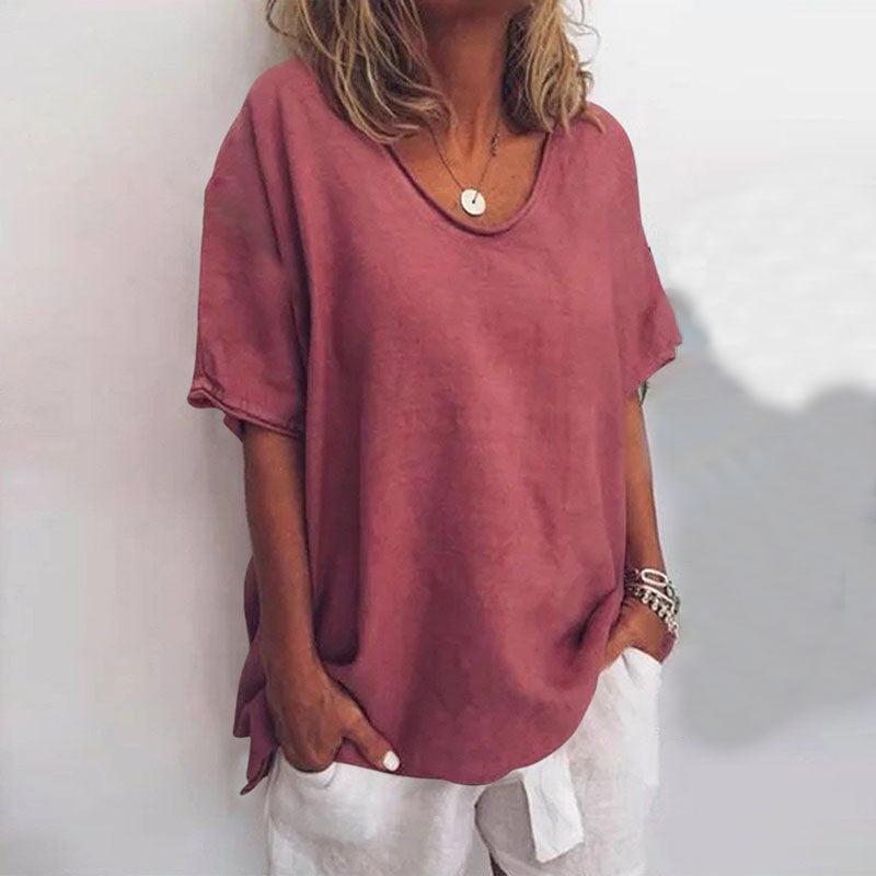 Soft versatile relaxed top for women | CALLIE -4