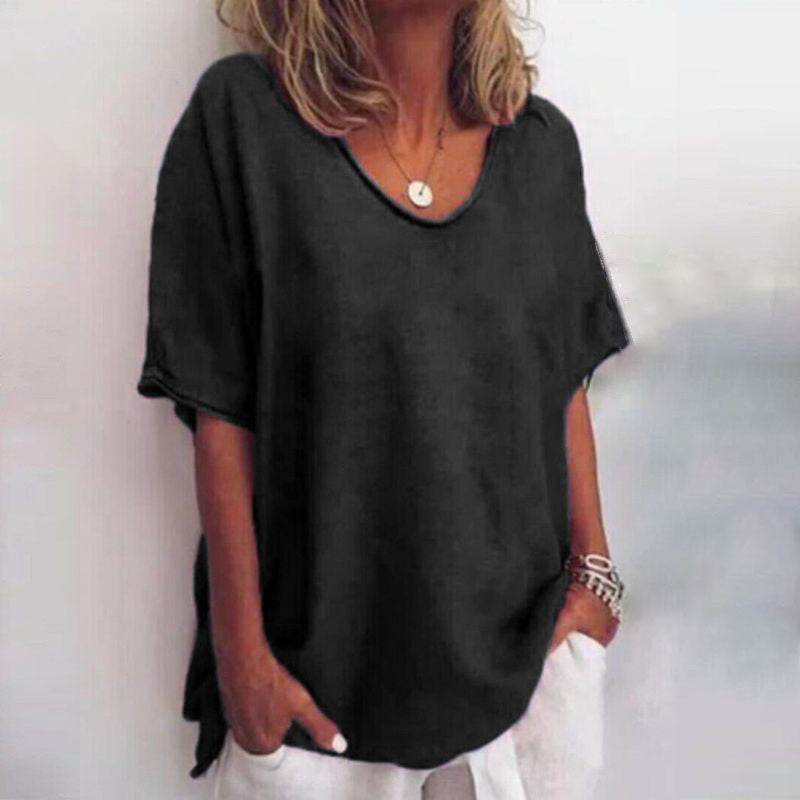 Soft versatile relaxed top for women | CALLIE -6