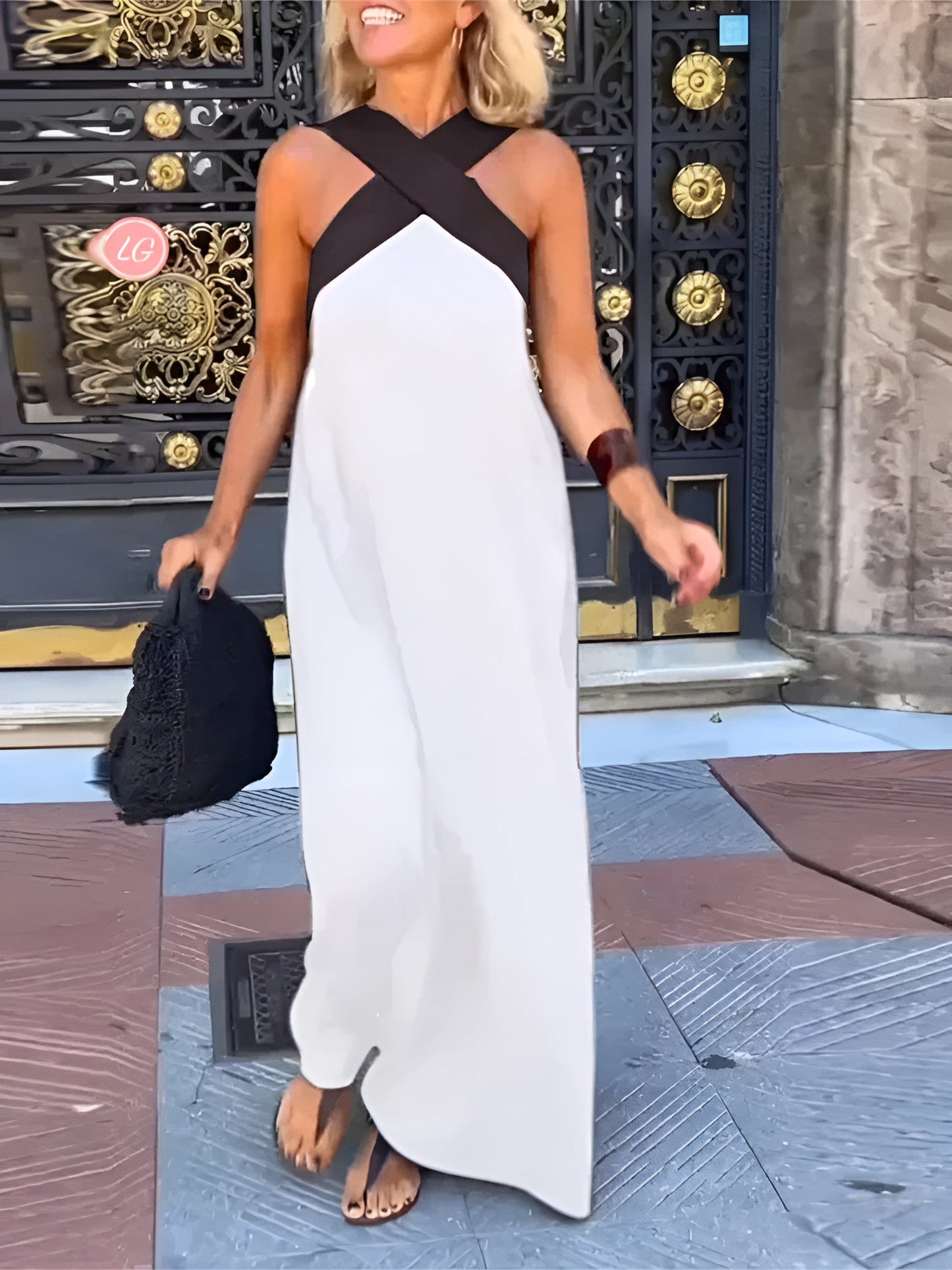 Elegant flowy relaxed dress for women | Delphine -2