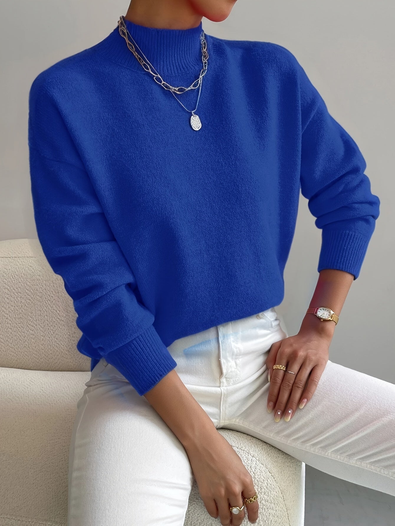 Classic relaxed knit jumper for women | Seraphine -9