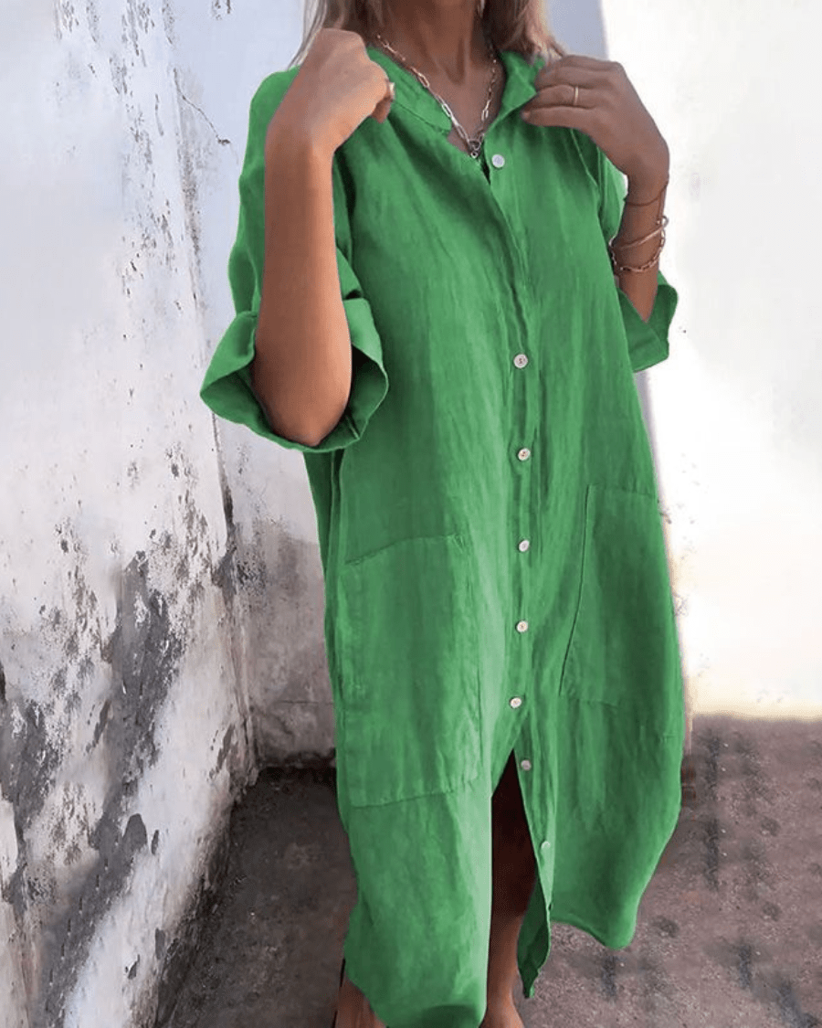 Flowy everyday relaxed dress for women | Natalie -6