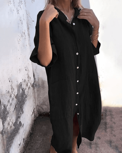 Flowy everyday relaxed dress for women | Natalie -5