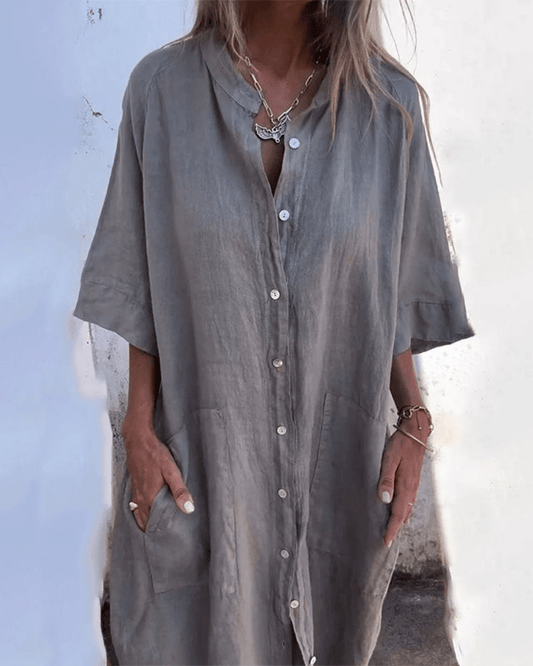 Flowy everyday relaxed dress for women | Natalie -1