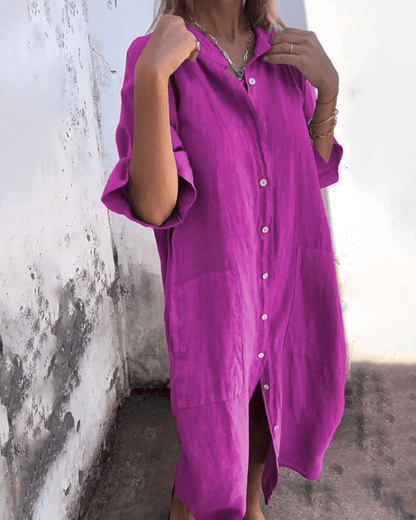 Flowy everyday relaxed dress for women | Natalie -2