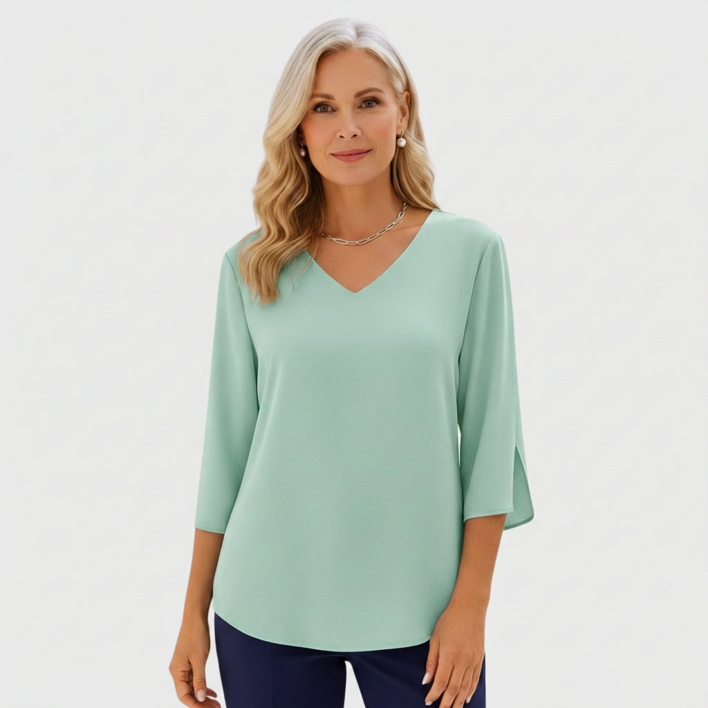 Classic elegant relaxed blouse for women | Karen -4