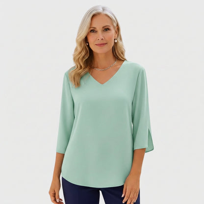 Classic elegant relaxed blouse for women | Karen -4