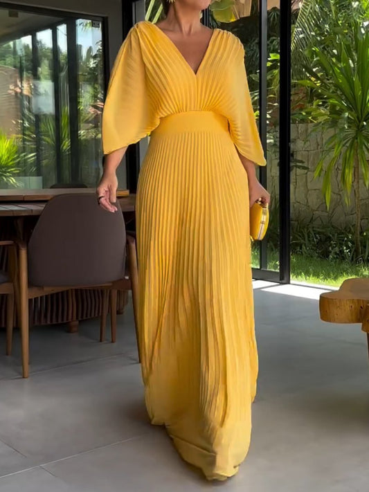 Elegant flowy everyday maxi dress for women | RIA -1