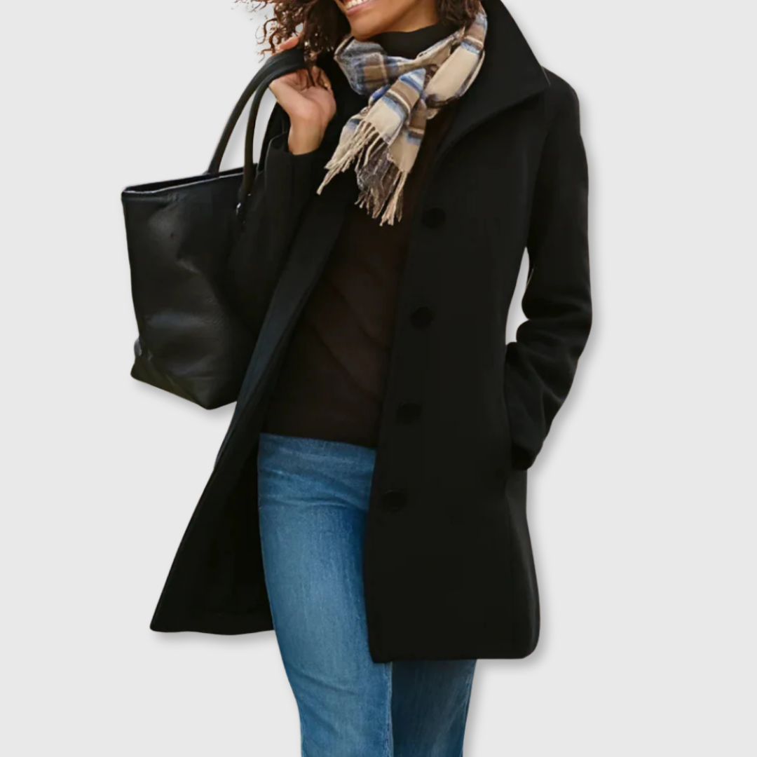 Classic elegant warm coat for women | Lauren -4